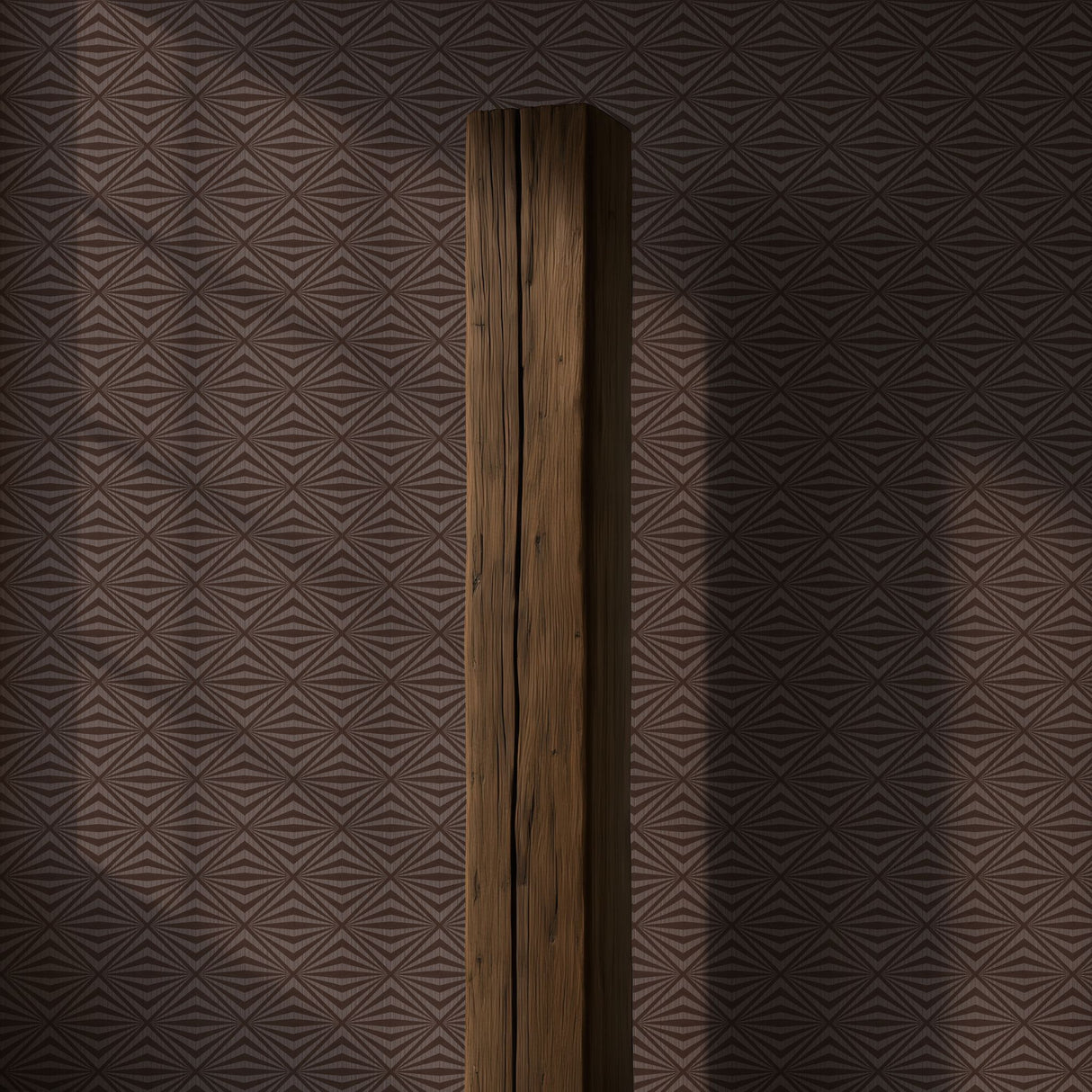 Spike Theory | Brown Geometrical Masculine Art Deco Wallpaper Wallpaper Sckribbles