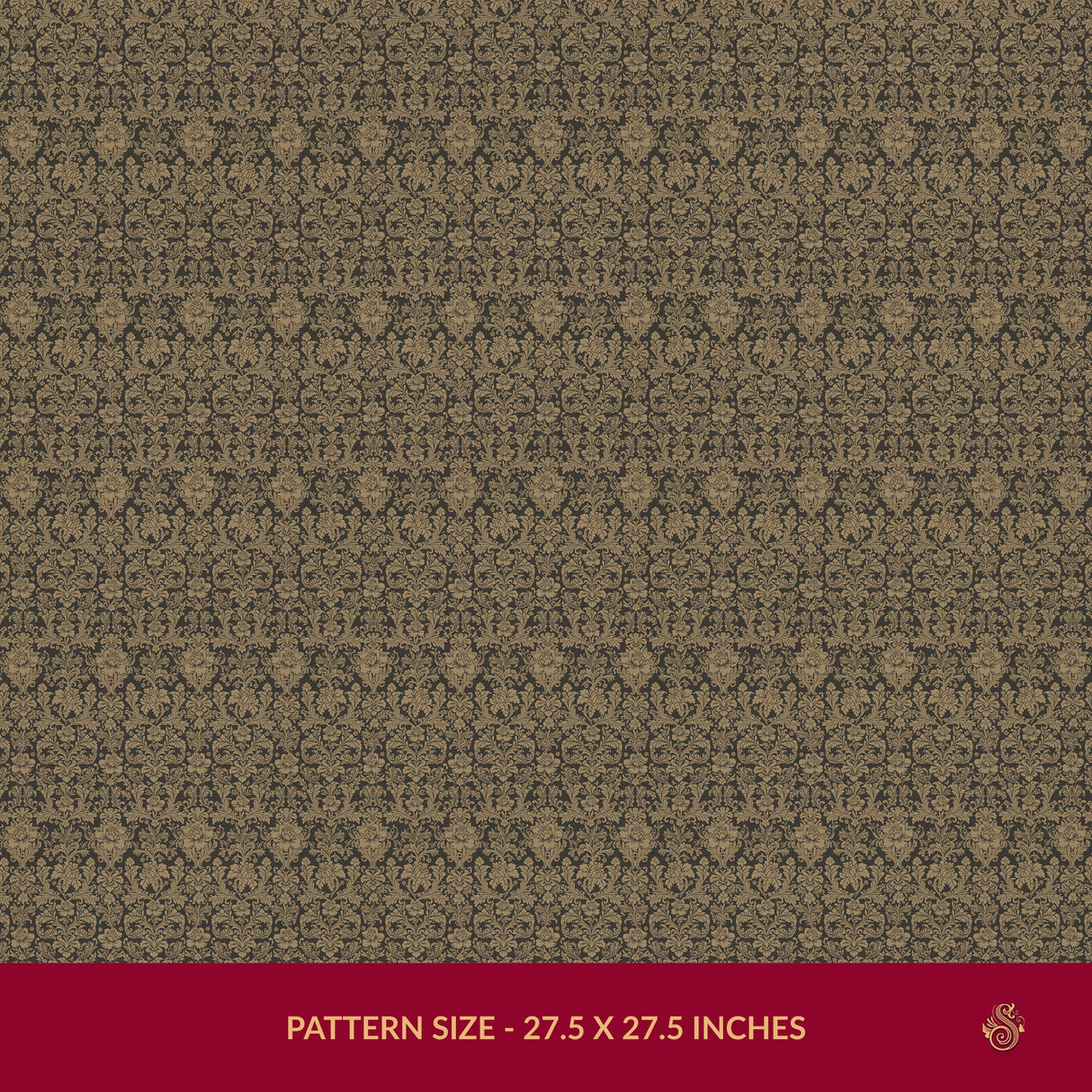 Brownstone Beauty | Neutral Brown Elegant Damask Wallpaper Wallpaper Sckribbles