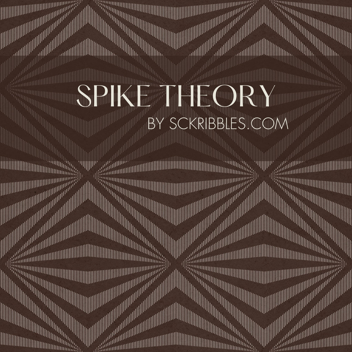 Spike Theory | Brown Geometrical Masculine Art Deco Wallpaper Wallpaper Sckribbles