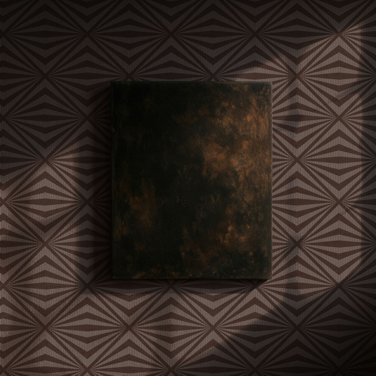 Spike Theory | Brown Geometrical Masculine Art Deco Wallpaper Wallpaper Sckribbles