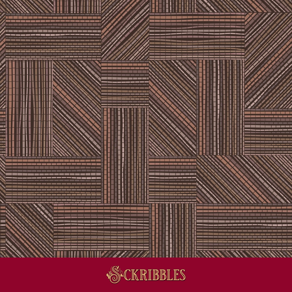 Brown rustic geometrical wallpaper.
