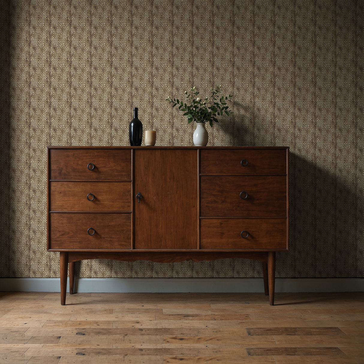 Velvet Viper | Brown Snakeskin Animal Print Wallpaper Wallpaper Sckribbles