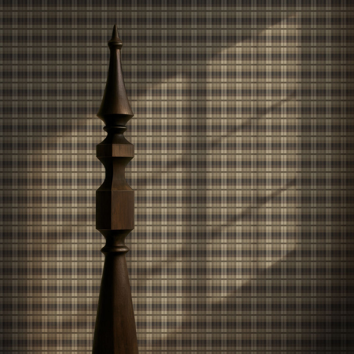 Stoneweave | Neutral Brown Classic Traditional Plaid Wallpaper Wallpaper Sckribbles