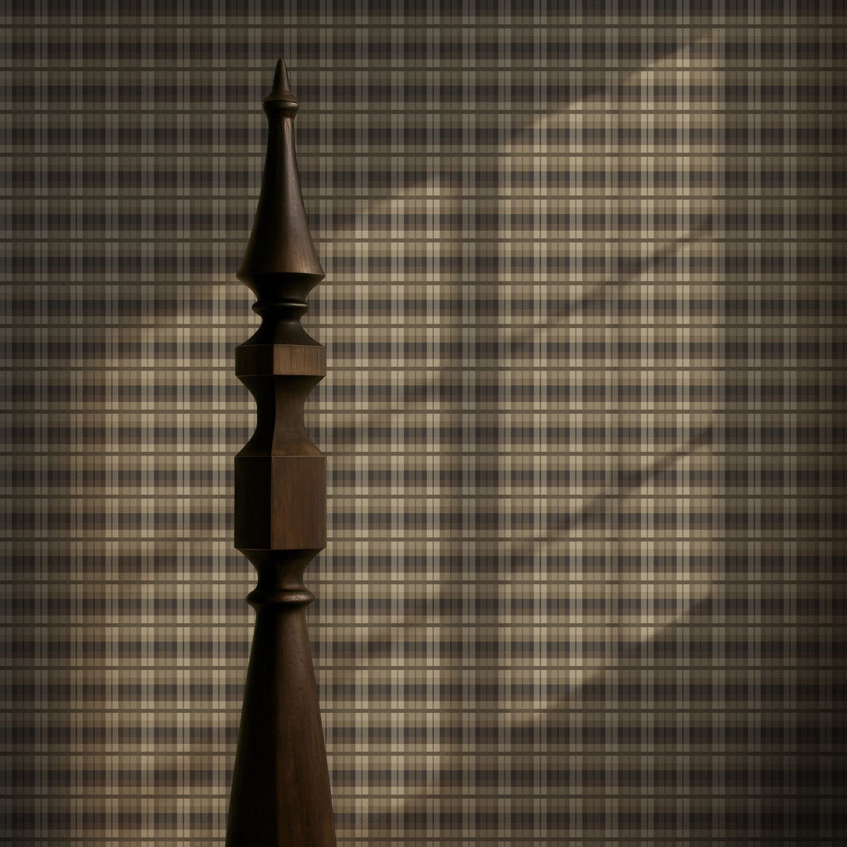 Stoneweave | Neutral Brown Classic Traditional Plaid Wallpaper Wallpaper Sckribbles