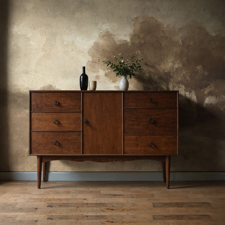 Landschap met bomen | Brown Trees Vintage Scenic Landscape Wallpaper Mural Wallpaper Mural Sckribbles