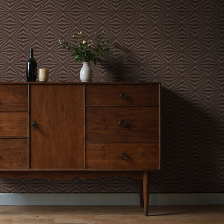 Spike Theory | Brown Geometrical Masculine Art Deco Wallpaper Wallpaper Sckribbles