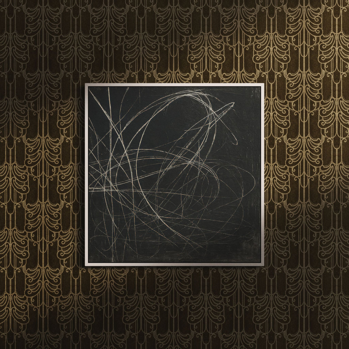 Gritty Luxe | Luxurious Decadent Moody Art Nouveau Wallpaper Wallpaper Sckribbles
