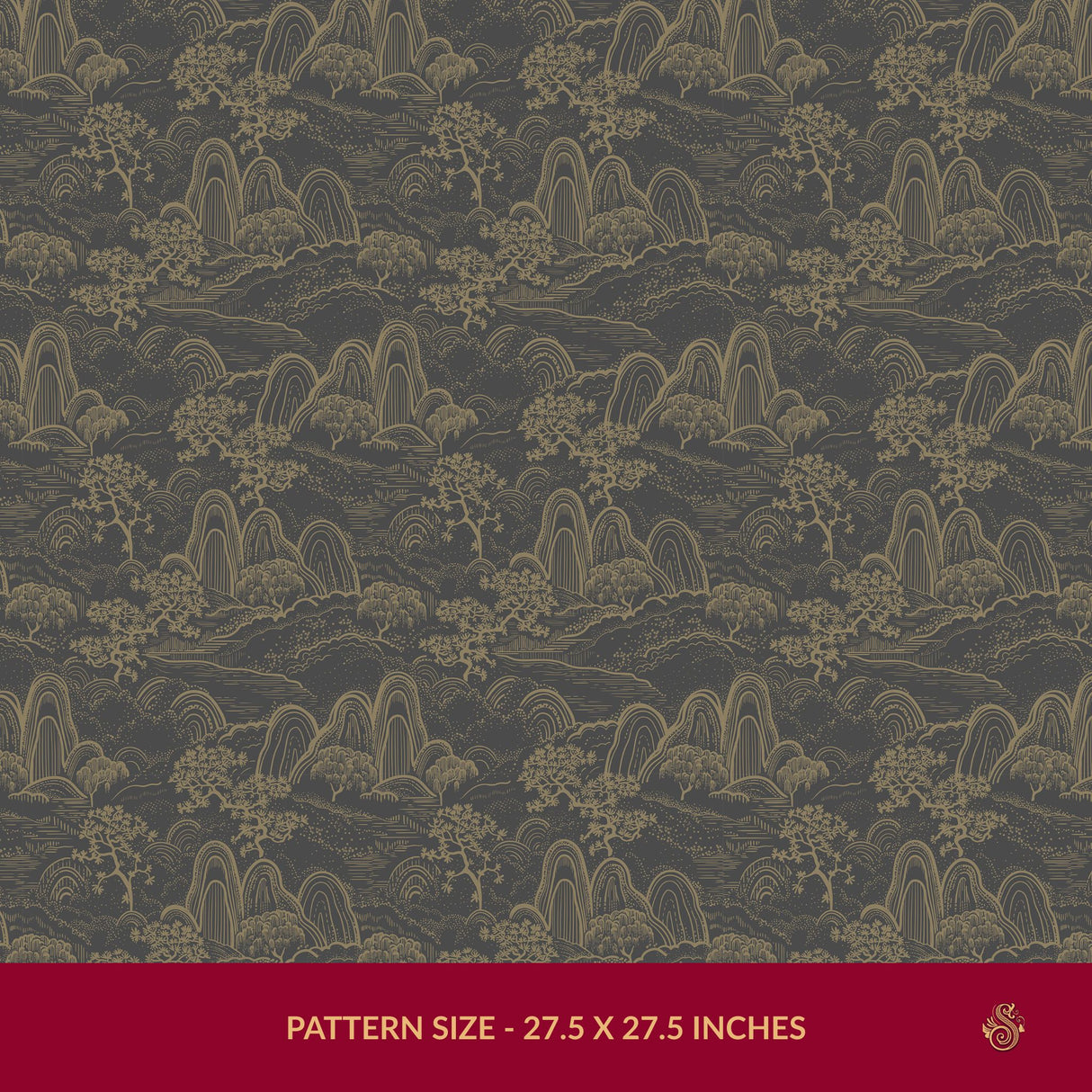 Serene Ascend | Moody Botanical Scenic Asian Wallpaper Wallpaper Sckribbles