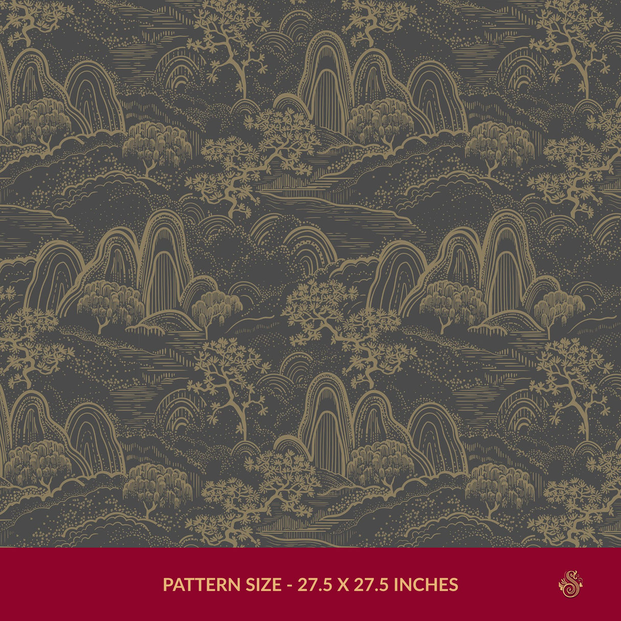 Serene Ascend | Moody Botanical Scenic Asian Wallpaper Wallpaper Sckribbles