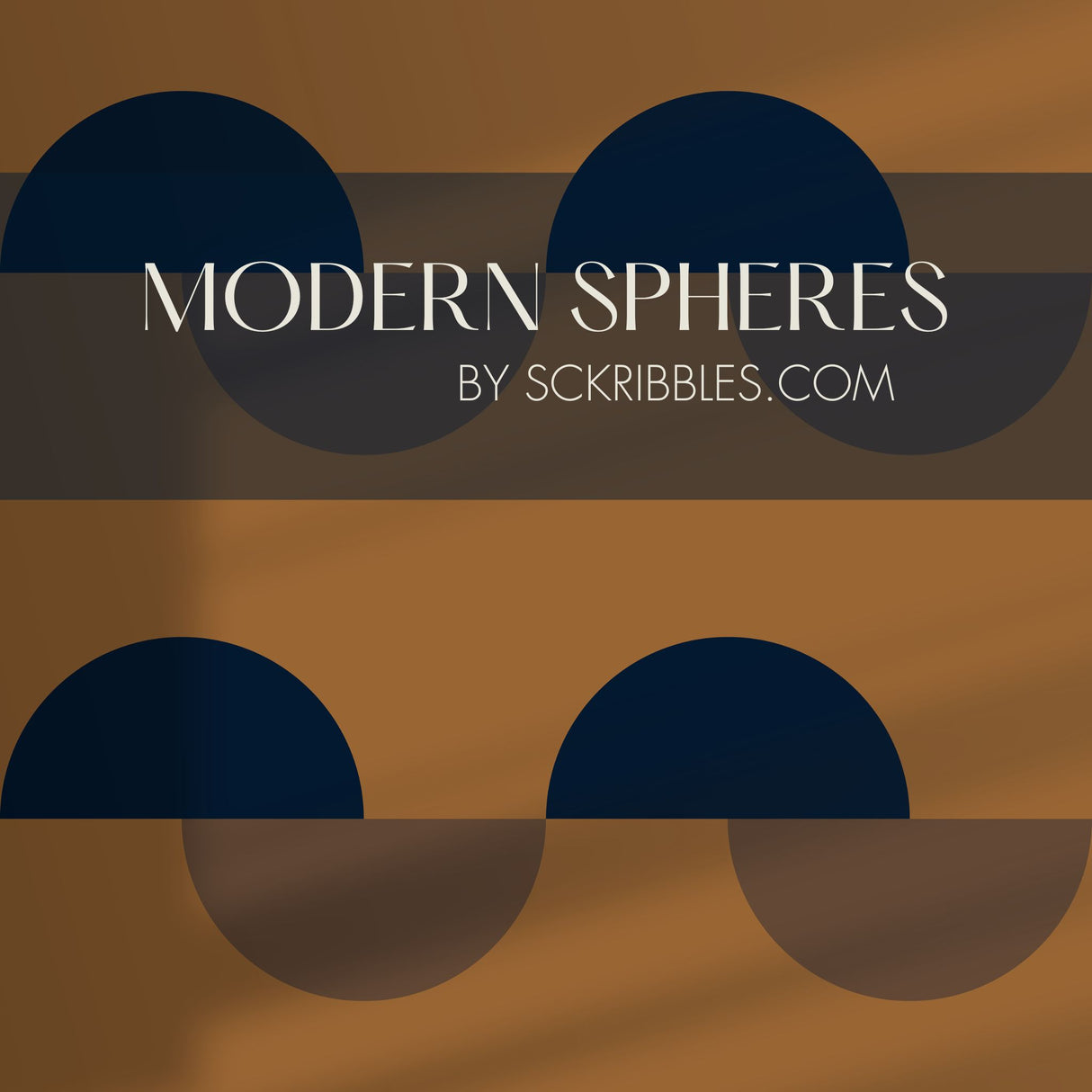 Modern Spheres | Retro Contemporary Abstract Geometrical Semi-Circles Wallpaper Wallpaper Sckribbles