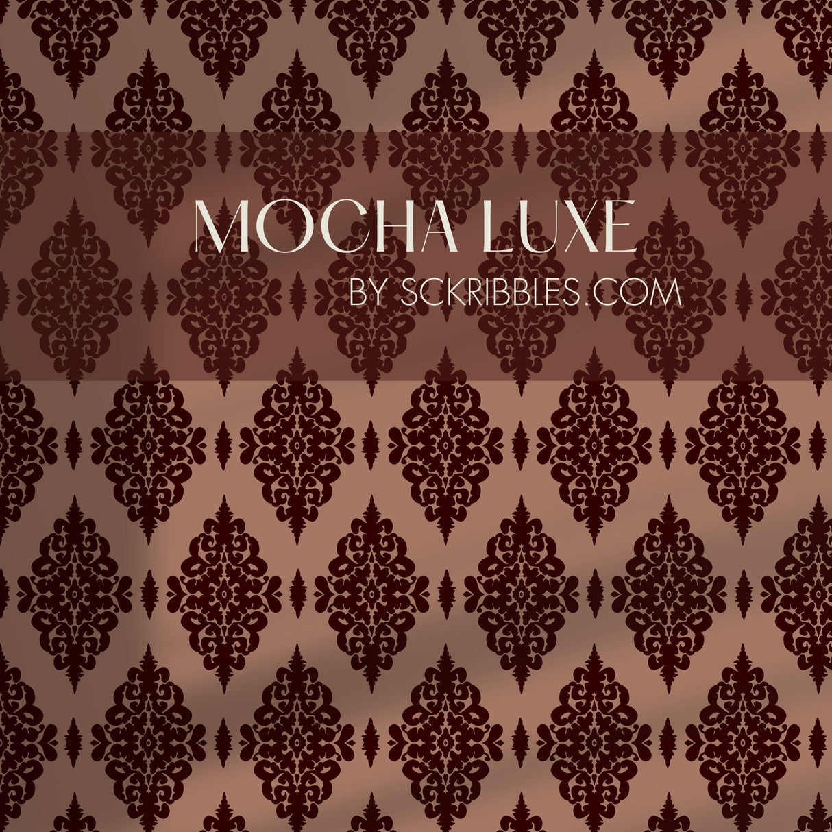 Ornate Grace | Vintage Opulent Regal Victorian Damask Wallpaper Wallpaper Sckribbles Traditional - (Non-Woven) Sample 14'' x 14'' / 35 x 35 cm Mocha Luxe