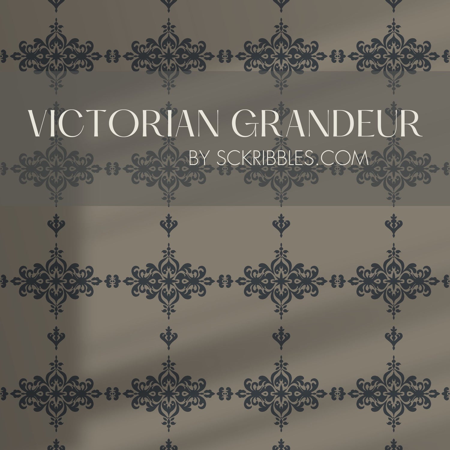 Crown Heritage | Classic French European Ornate Damask Wallpaper Wallpaper Sckribbles Traditional - (Non-Woven) Sample 14'' x 14'' / 35 x 35 cm Victorian Grandeur
