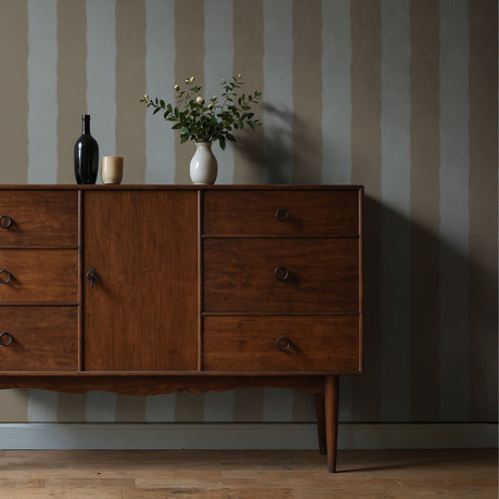 Roughened Rails | Maximalist Bold Jagged Vertical Striped Wallpaper Wallpaper Sckribbles