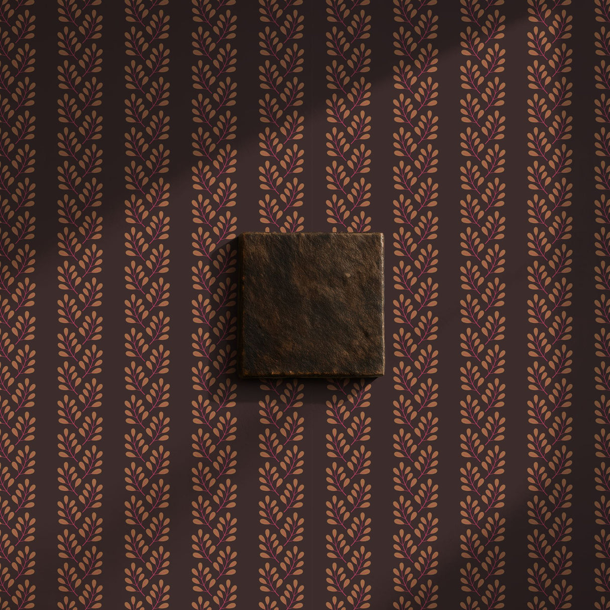 Linear Leaves | Botanical Vines Striped Leaf Foliage Wallpaper