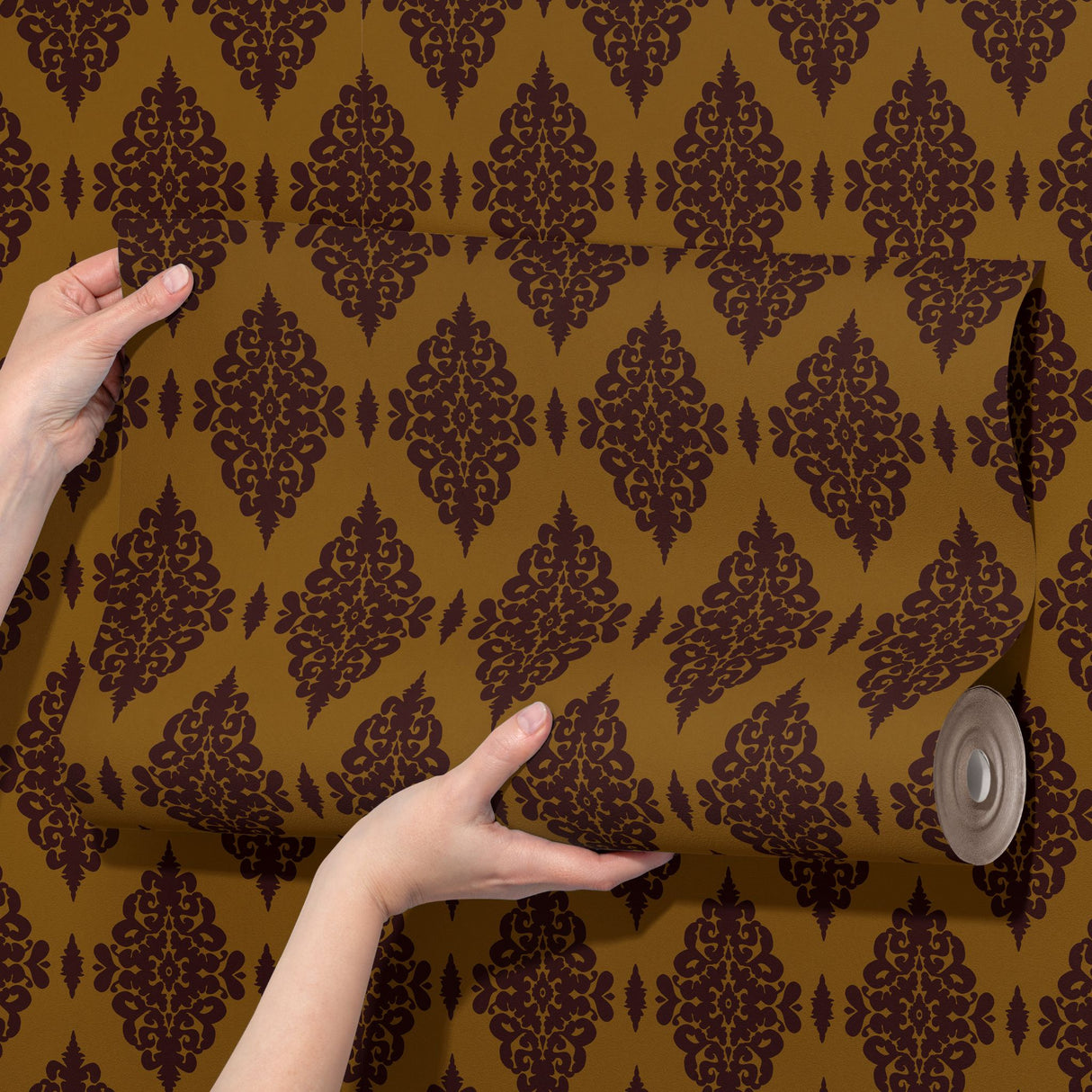 Ornate Grace | Vintage Opulent Regal Victorian Damask Wallpaper Wallpaper Sckribbles Pre-Pasted - (Non-Woven) Roll - 28" × 33 ft (71 cm × 10 m) Noble Charm