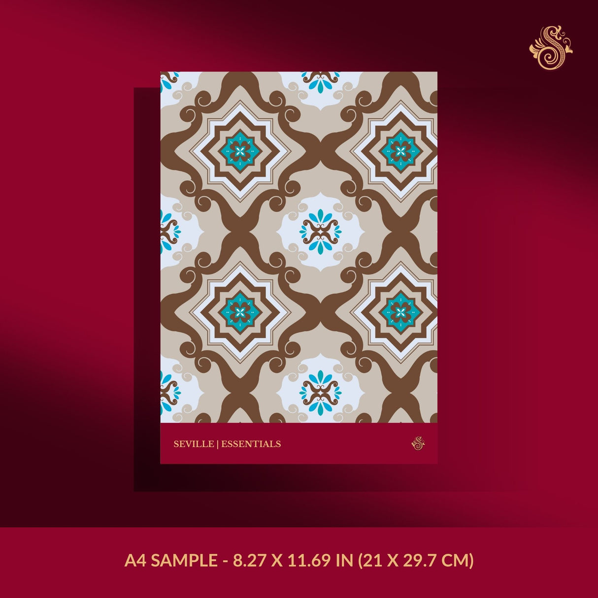 Brown retro wallpaper sample.