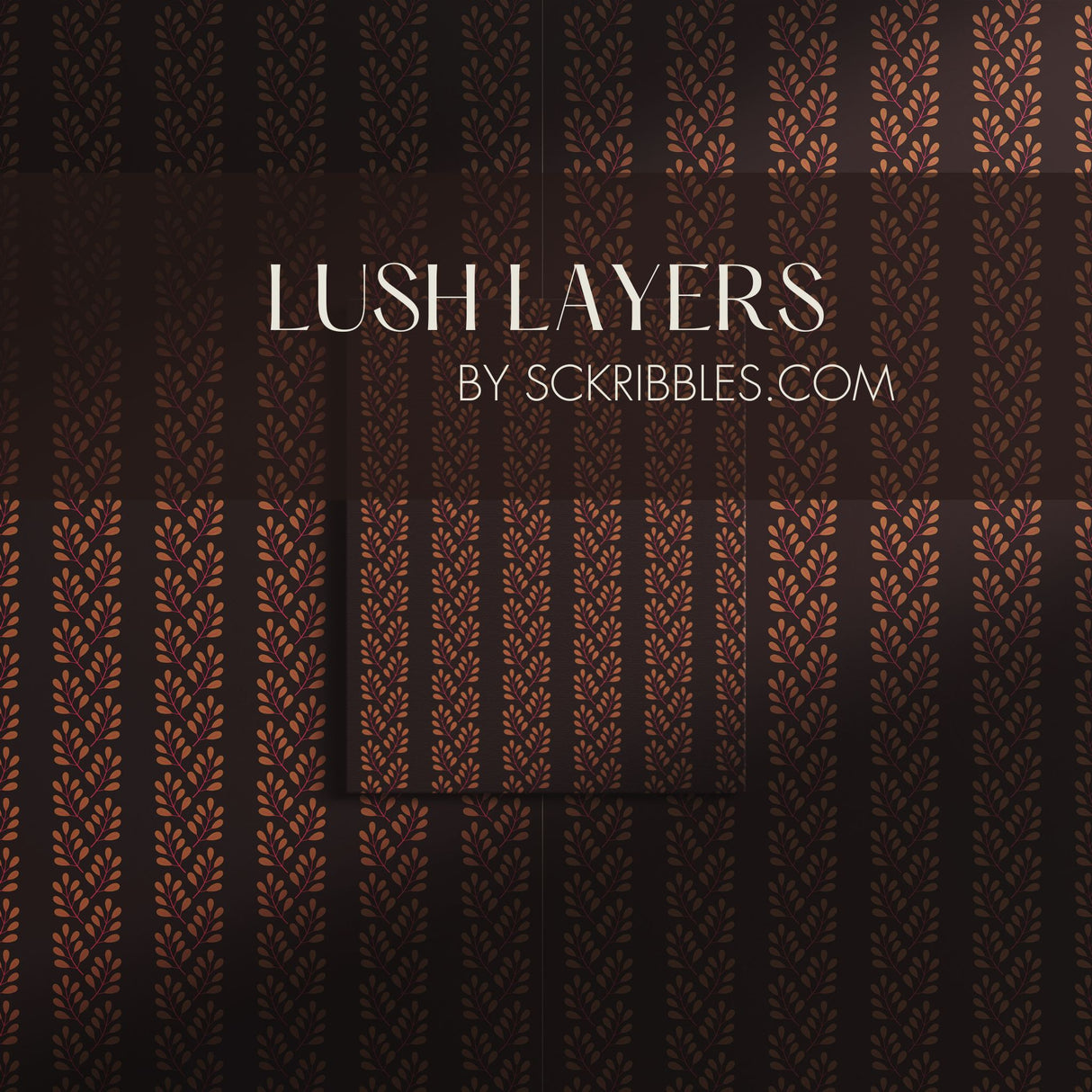 Linear Leaves | Botanical Vines Striped Leaf Foliage Wallpaper