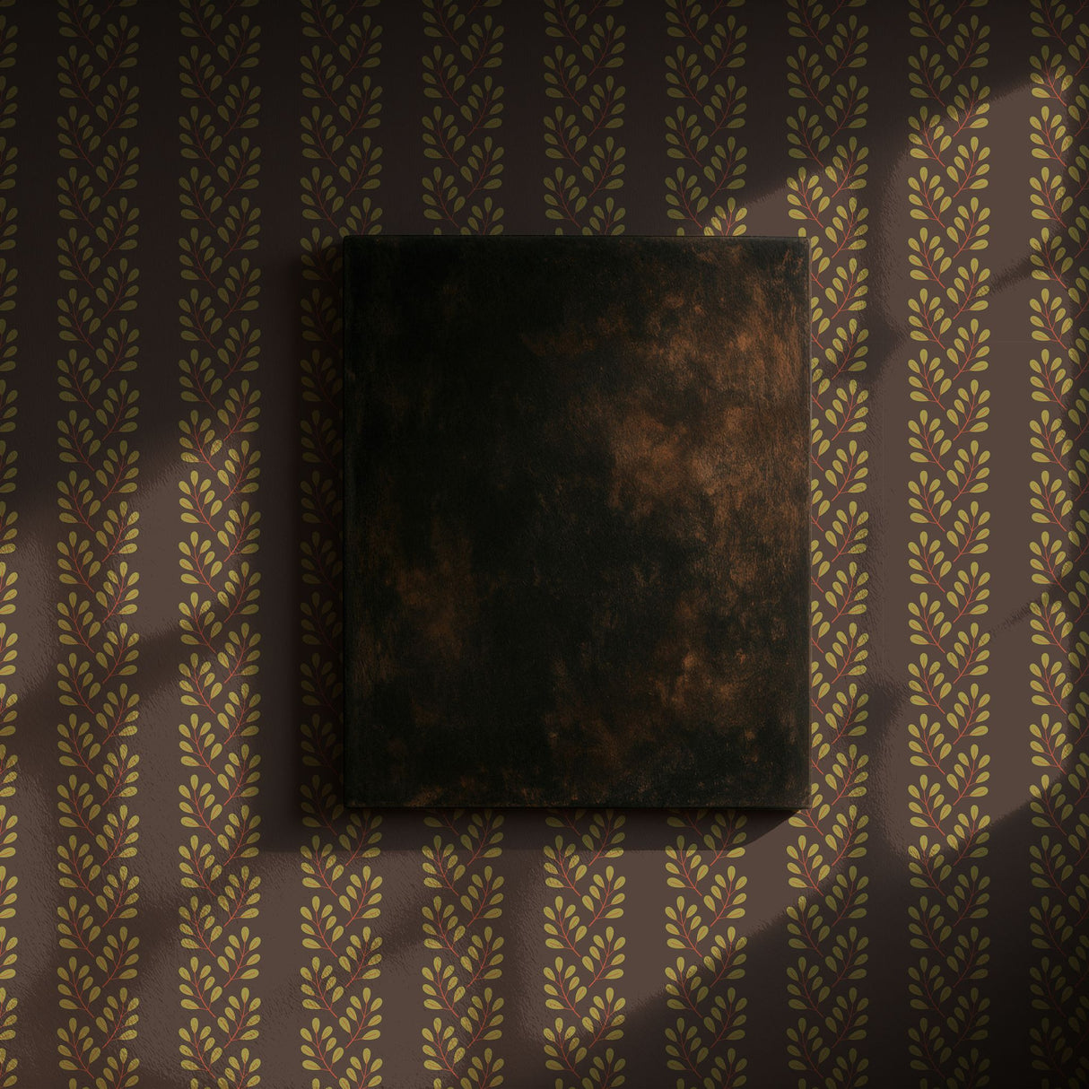 Linear Leaves | Botanical Vines Striped Leaf Foliage Wallpaper