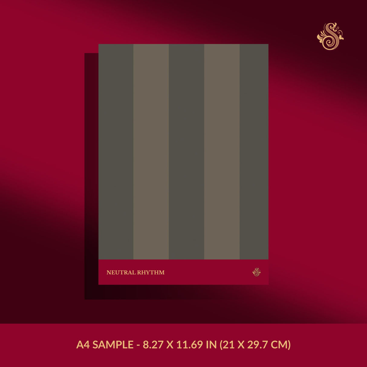 Subtle Stripes | Classic Muted Old-World Understated Striped Wallpaper Wallpaper Sckribbles Signature - Premium Non-Woven A4 Sample - 8.27 × 11.69 in (21 × 29.7 cm) Neutral Rhythm