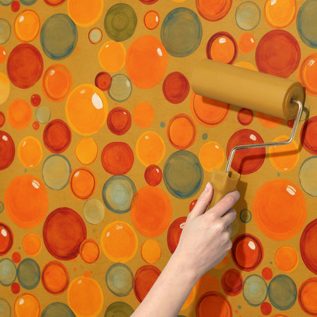 Circus Circles | Colorful Bright Bubbles Children's Room Wallpaper Wallpaper Sckribbles