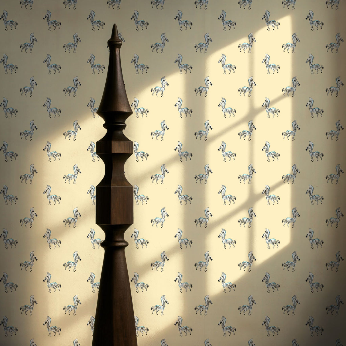 Safari Butter | Light Butter Yellow Zebra Nursery Wallpaper Wallpaper Sckribbles