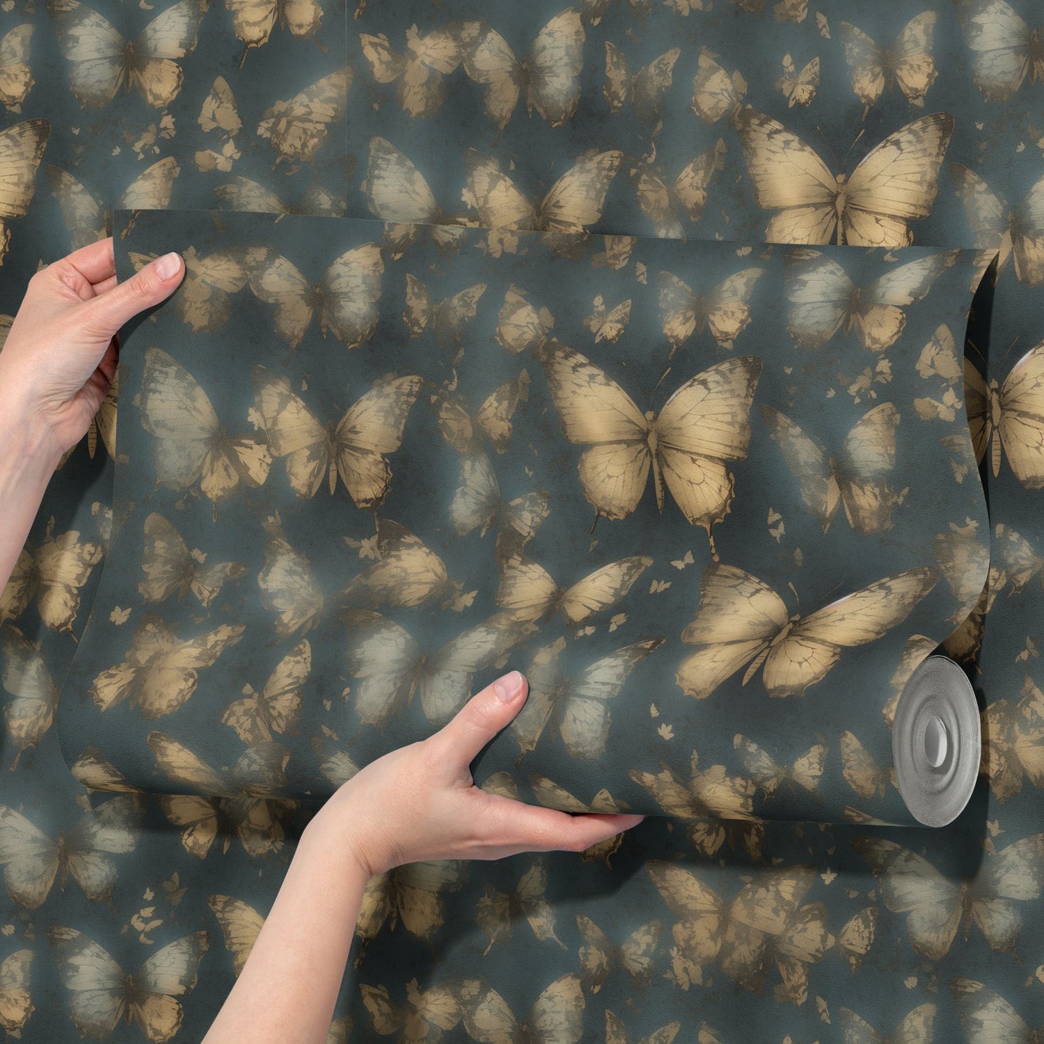 Graceful Flutter | Whimsical Nursery Butterfly Wallpaper Wallpaper Sckribbles