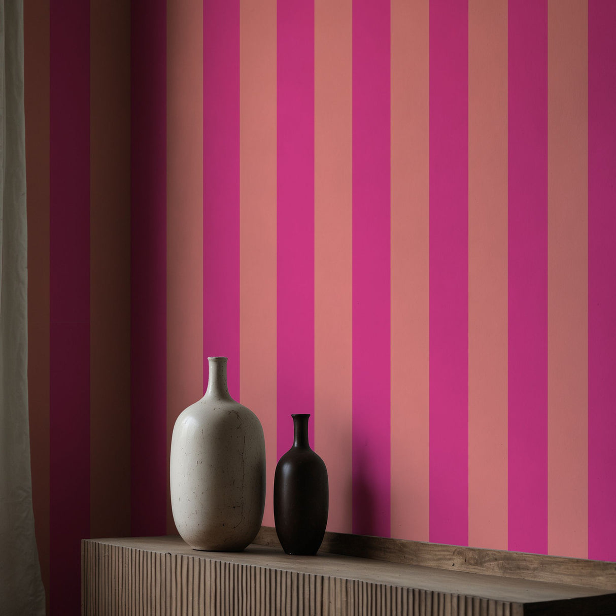 Circus Stripes | Bold Bright Colorful Vertical Striped Wallpaper Wallpaper Sckribbles