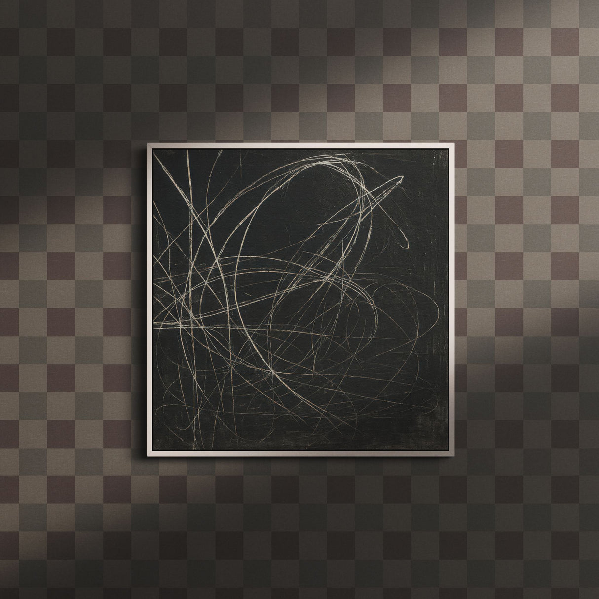 Subtle Grids | Neutral Muted Faded Classic Checkered Wallpaper Wallpaper Sckribbles