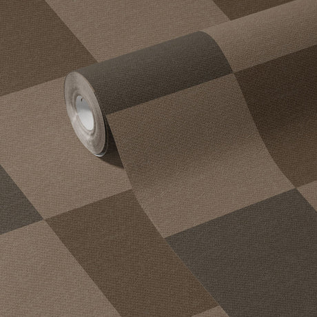 Subtle Grids | Neutral Muted Faded Classic Checkered Wallpaper Wallpaper Sckribbles