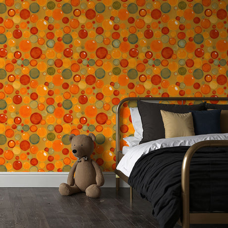Circus Circles | Colorful Bright Bubbles Children's Room Wallpaper Wallpaper Sckribbles
