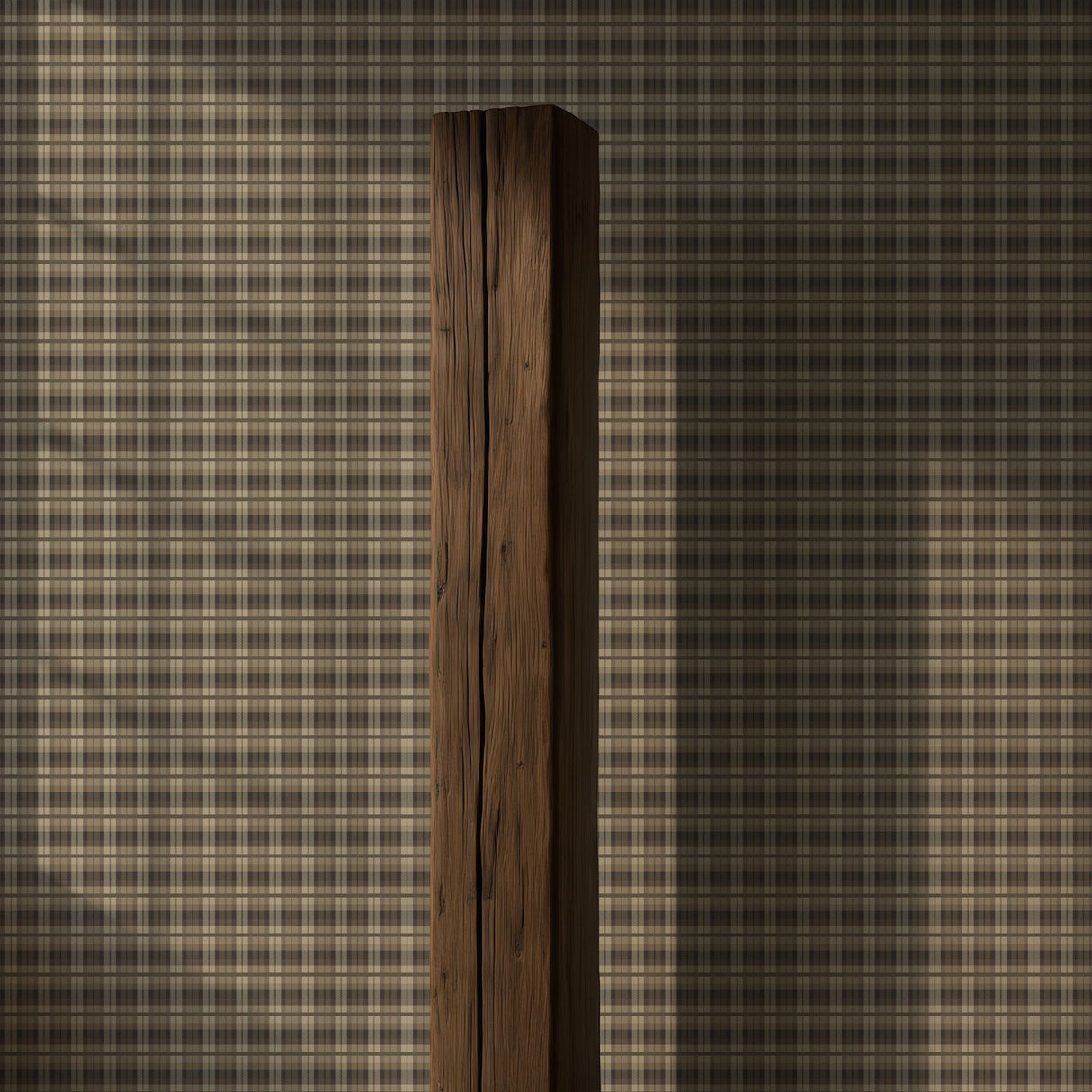 Stoneweave | Neutral Brown Classic Traditional Plaid Wallpaper Wallpaper Sckribbles