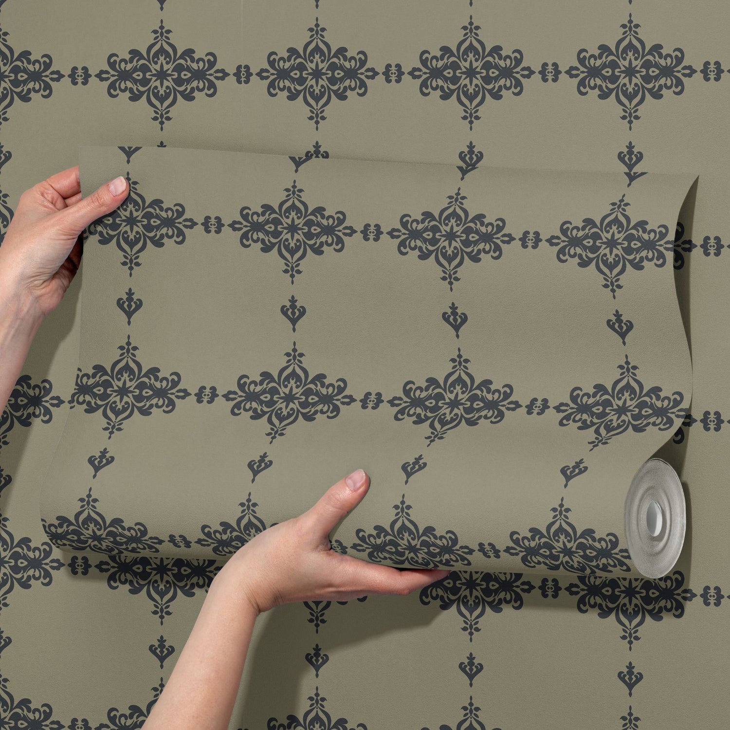 Crown Heritage | Classic French European Ornate Damask Wallpaper Wallpaper Sckribbles