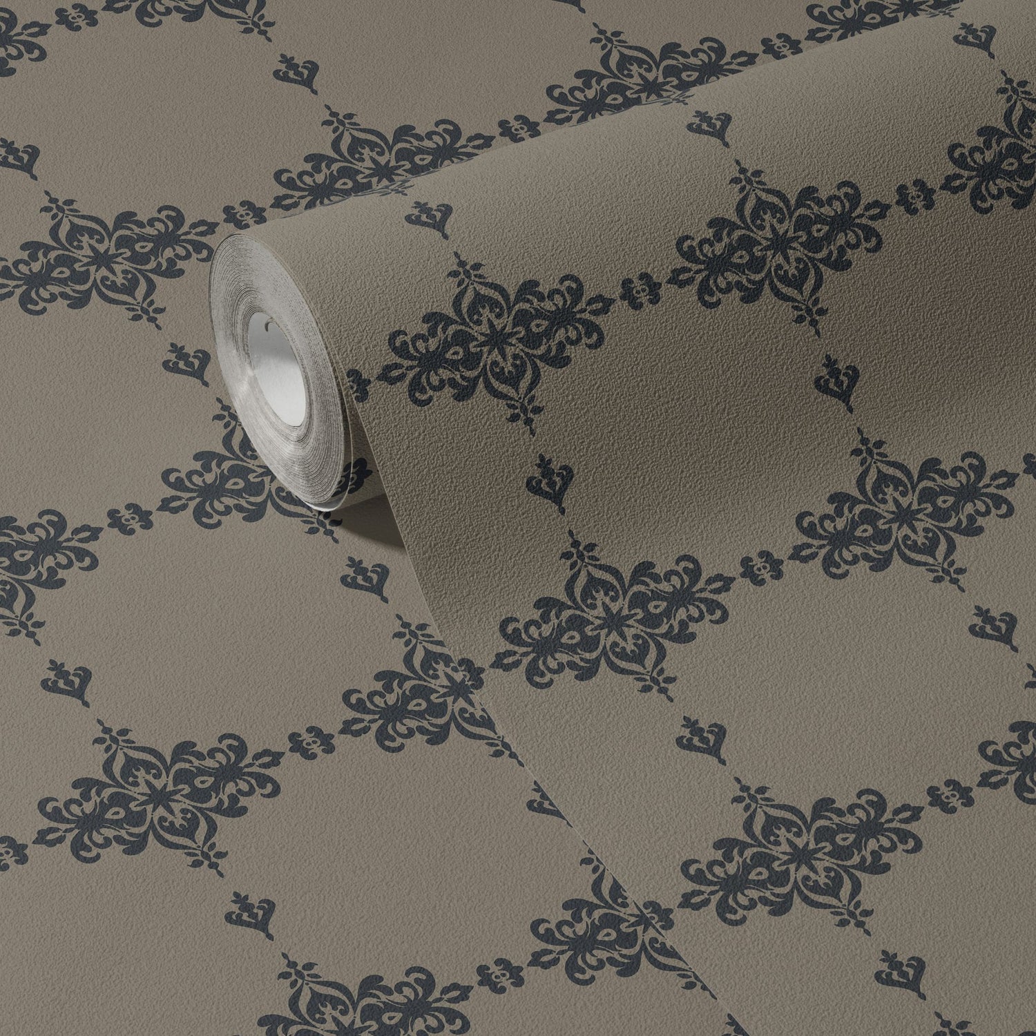 Crown Heritage | Classic French European Ornate Damask Wallpaper Wallpaper Sckribbles
