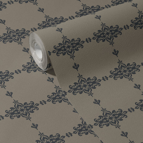 Crown Heritage | Classic French European Ornate Damask Wallpaper Wallpaper Sckribbles