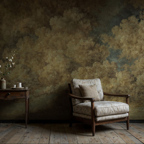 Classical Clouds | Vintage Renaissance Weathered Wallpaper Mural Wallpaper Mural Sckribbles