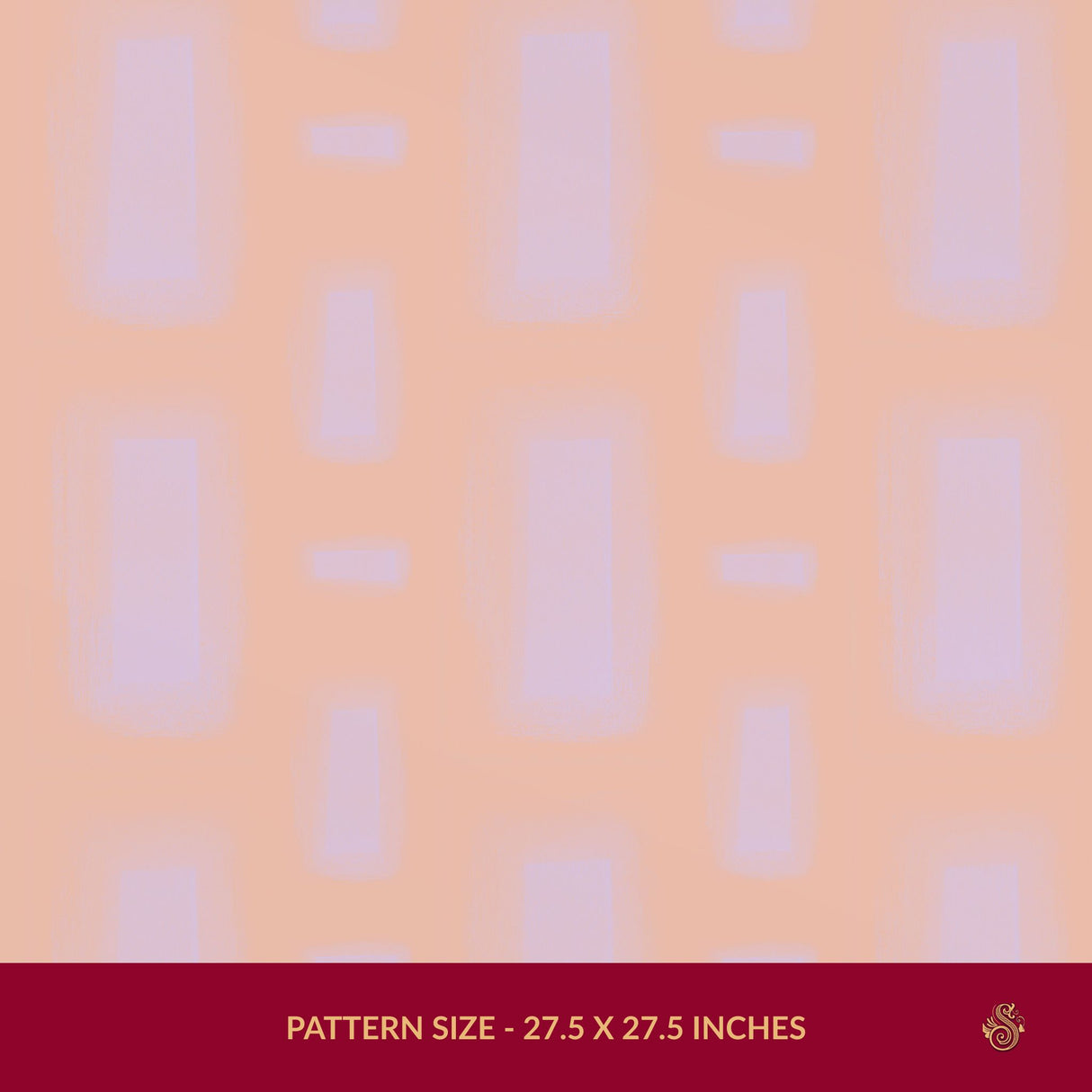Geo Drift | Contemporary Abstract Geometrical Brick Shapes Wallpaper Wallpaper Sckribbles Signature - Premium Non-Woven Roll - 27.5 in x 32.8 ft (70 cm × 10 m) Peachy Bricks