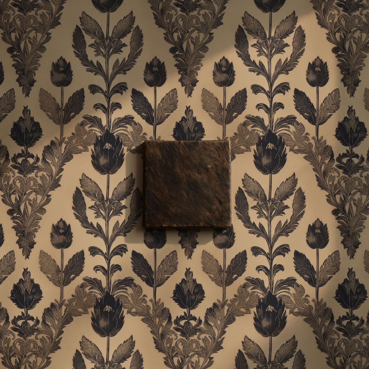 Antique Floral | Neutral Vintage Botanical Damask Wallpaper Wallpaper Sckribbles