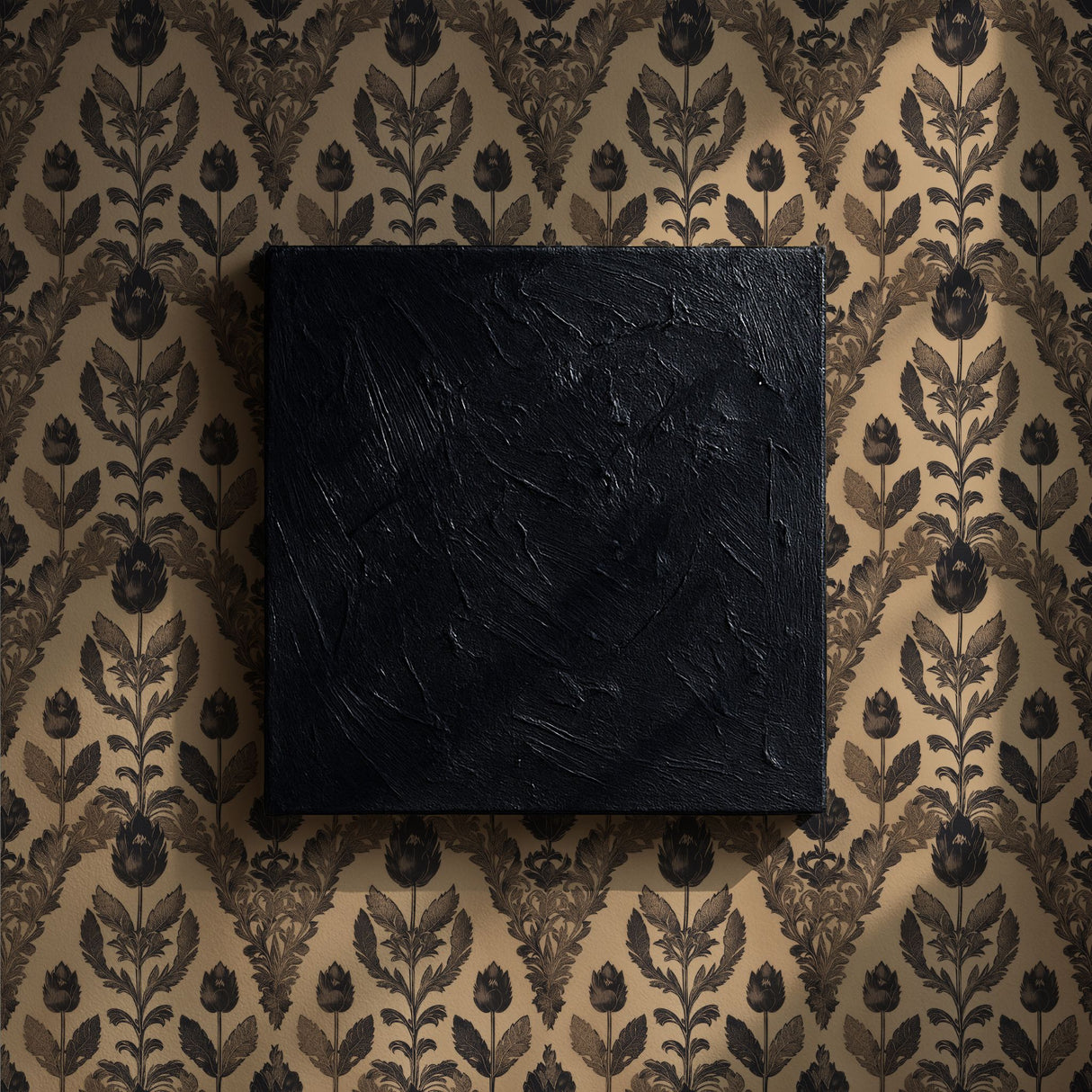 Antique Floral | Neutral Vintage Botanical Damask Wallpaper Wallpaper Sckribbles