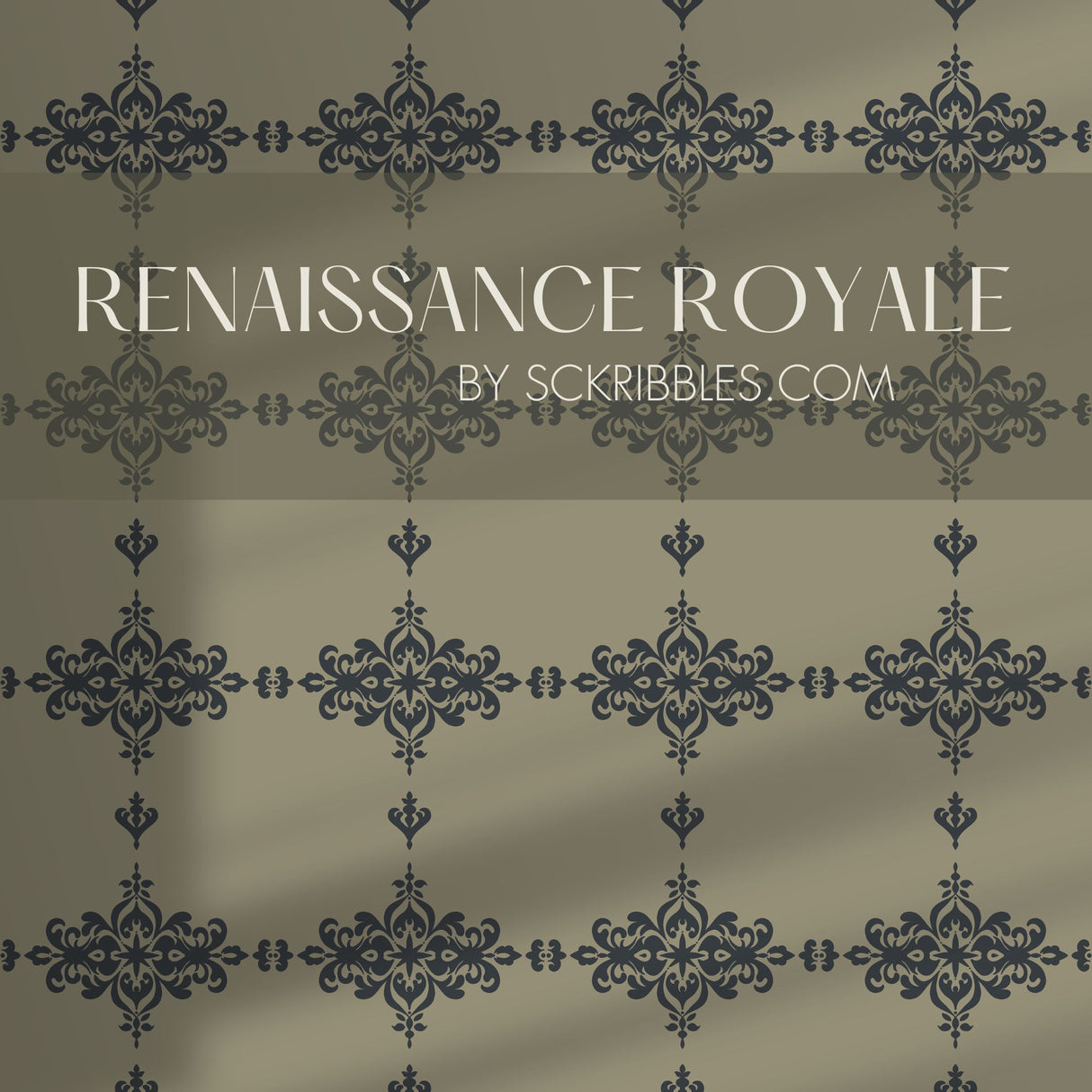 Crown Heritage | Classic French European Ornate Damask Wallpaper Wallpaper Sckribbles Traditional - (Non-Woven) Sample 14'' x 14'' / 35 x 35 cm Renaissance Royale