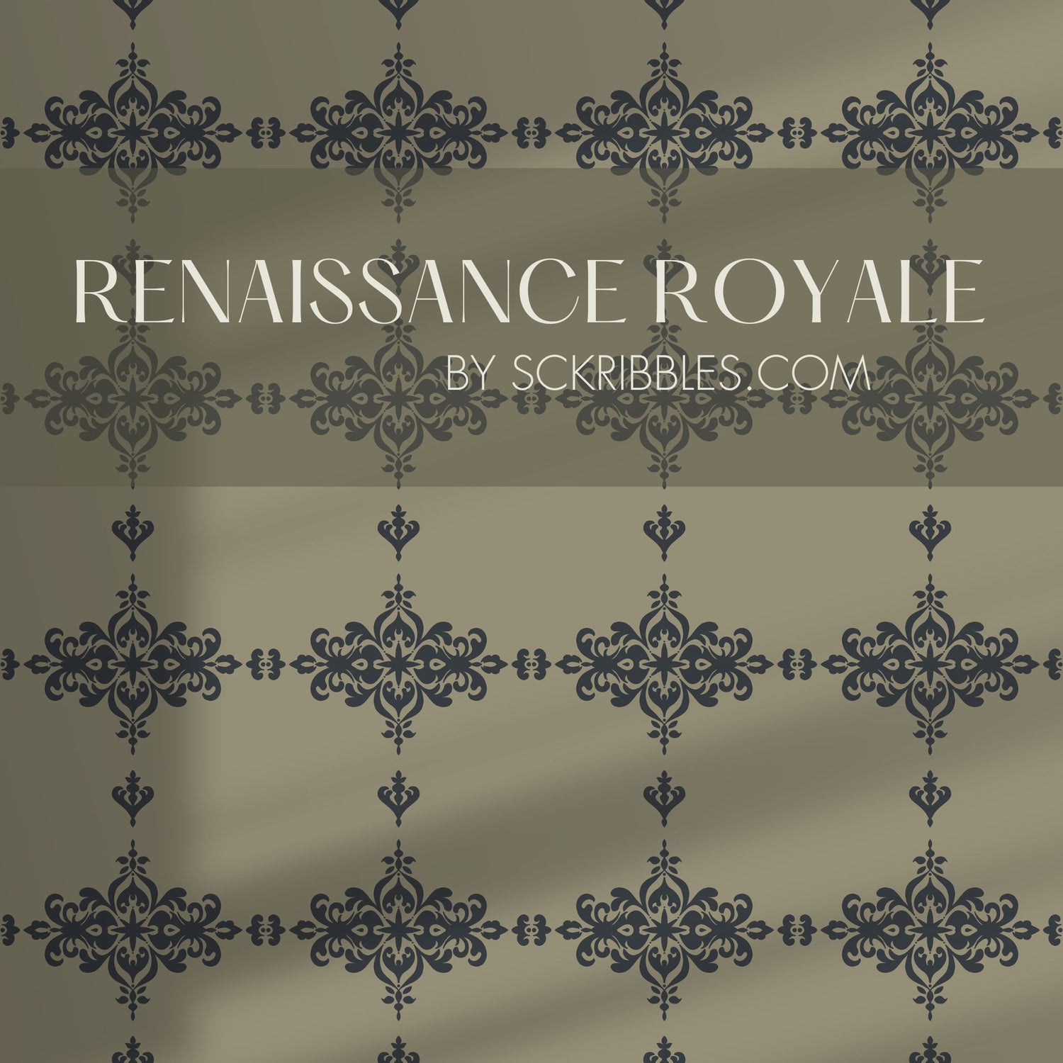 Crown Heritage | Classic French European Ornate Damask Wallpaper Wallpaper Sckribbles Traditional - (Non-Woven) Sample 14'' x 14'' / 35 x 35 cm Renaissance Royale