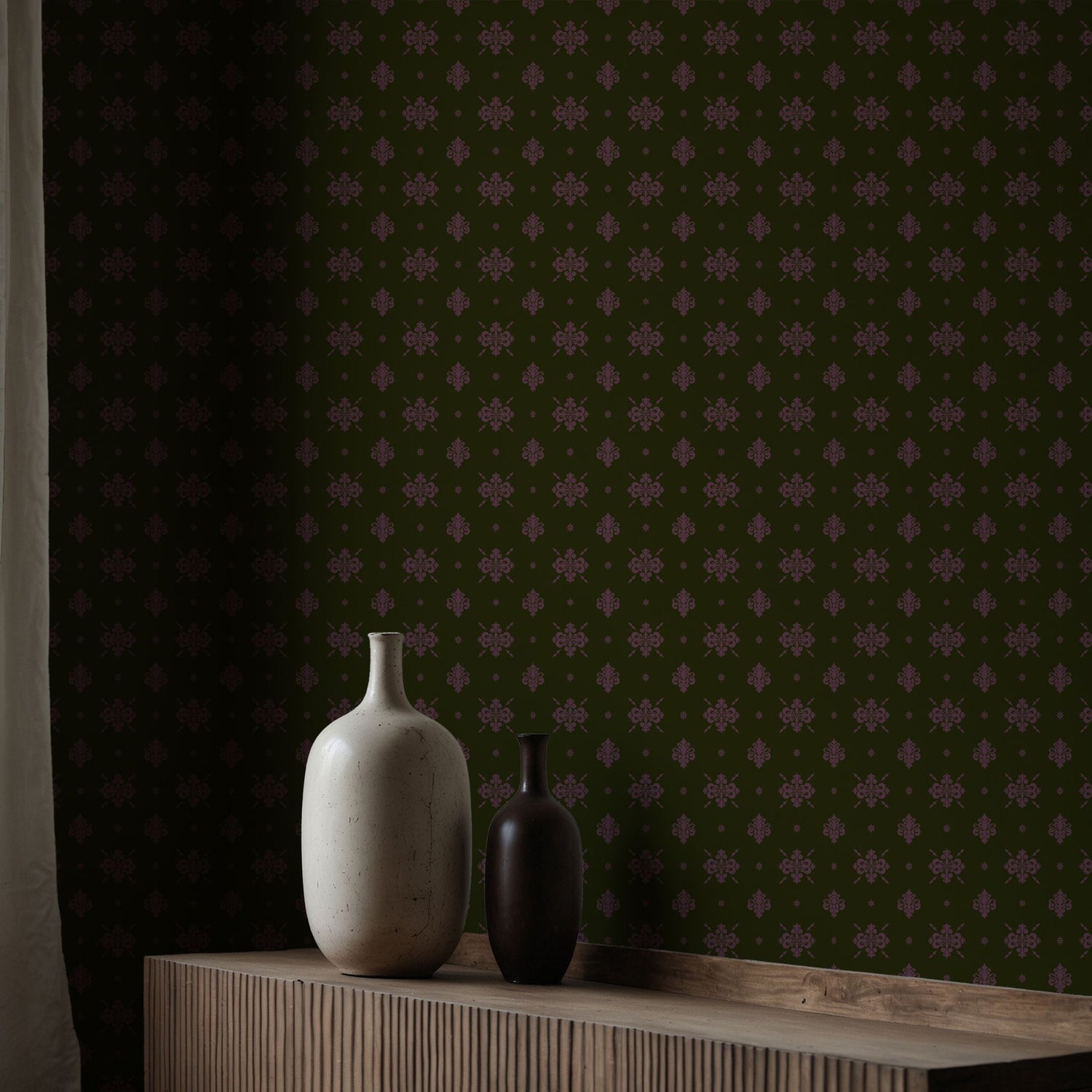 Eccentric Luxury | Unique & Colorful Timeless Damask Wallpaper Wallpaper Sckribbles
