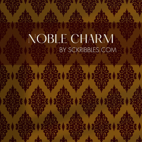 Ornate Grace | Vintage Opulent Regal Victorian Damask Wallpaper Wallpaper Sckribbles Traditional - (Non-Woven) Sample 14'' x 14'' / 35 x 35 cm Noble Charm