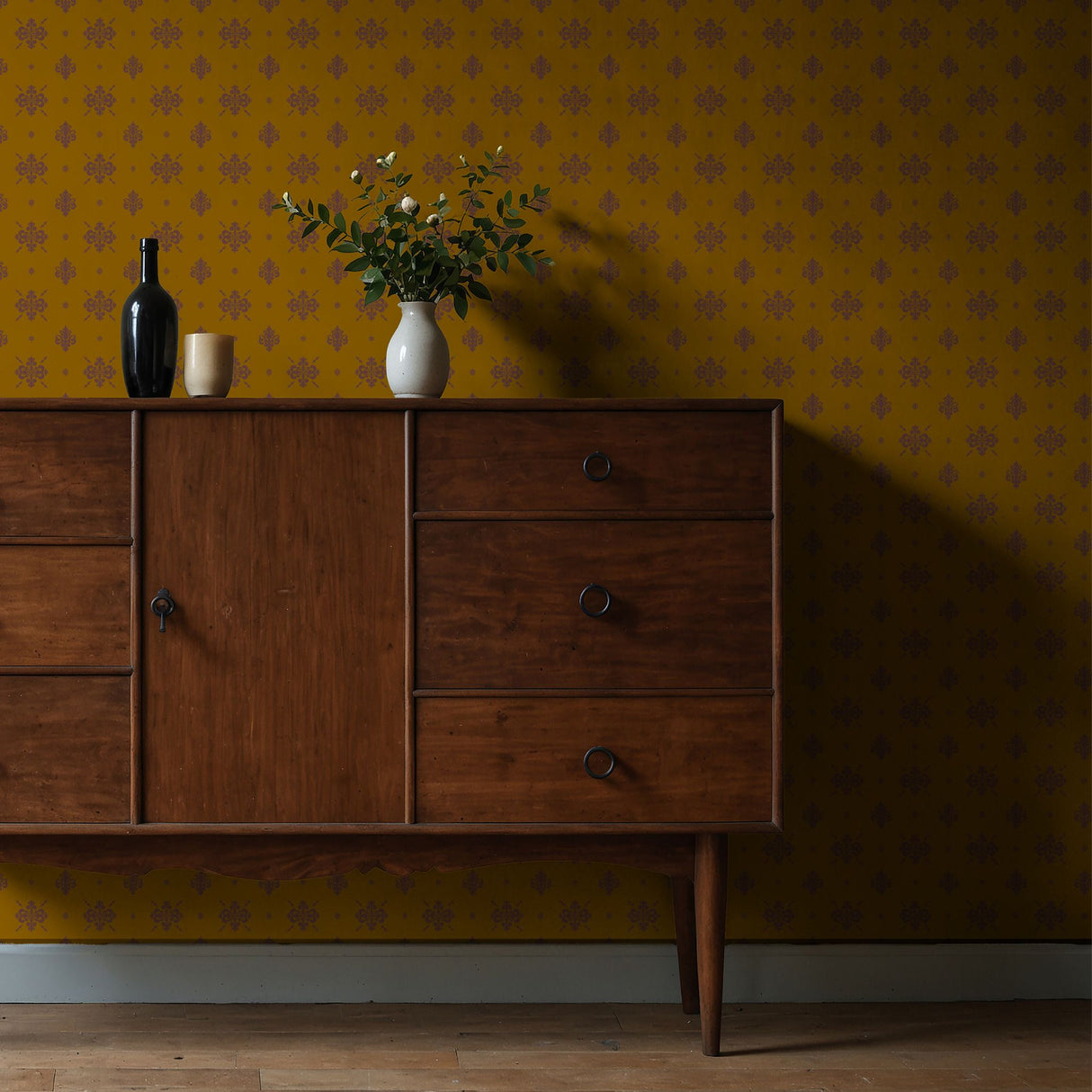 Eccentric Luxury | Unique & Colorful Timeless Damask Wallpaper Wallpaper Sckribbles