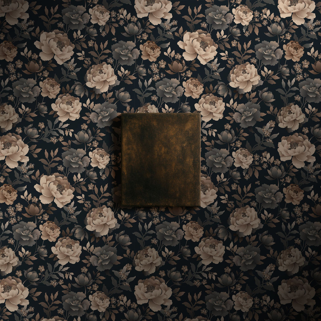 Moonlit Garden | Dark Academia Moody Floral Wallpaper Wallpaper Sckribbles