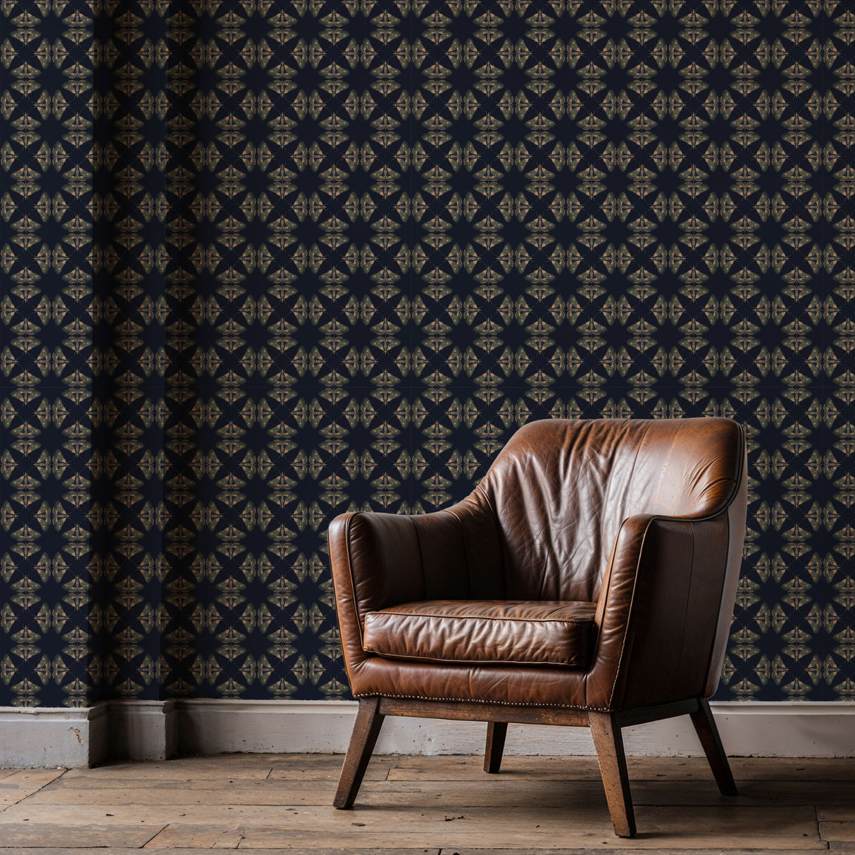 Moth Matrix | Moody Dark Academia Geometrical Moth Wallpaper Wallpaper Sckribbles