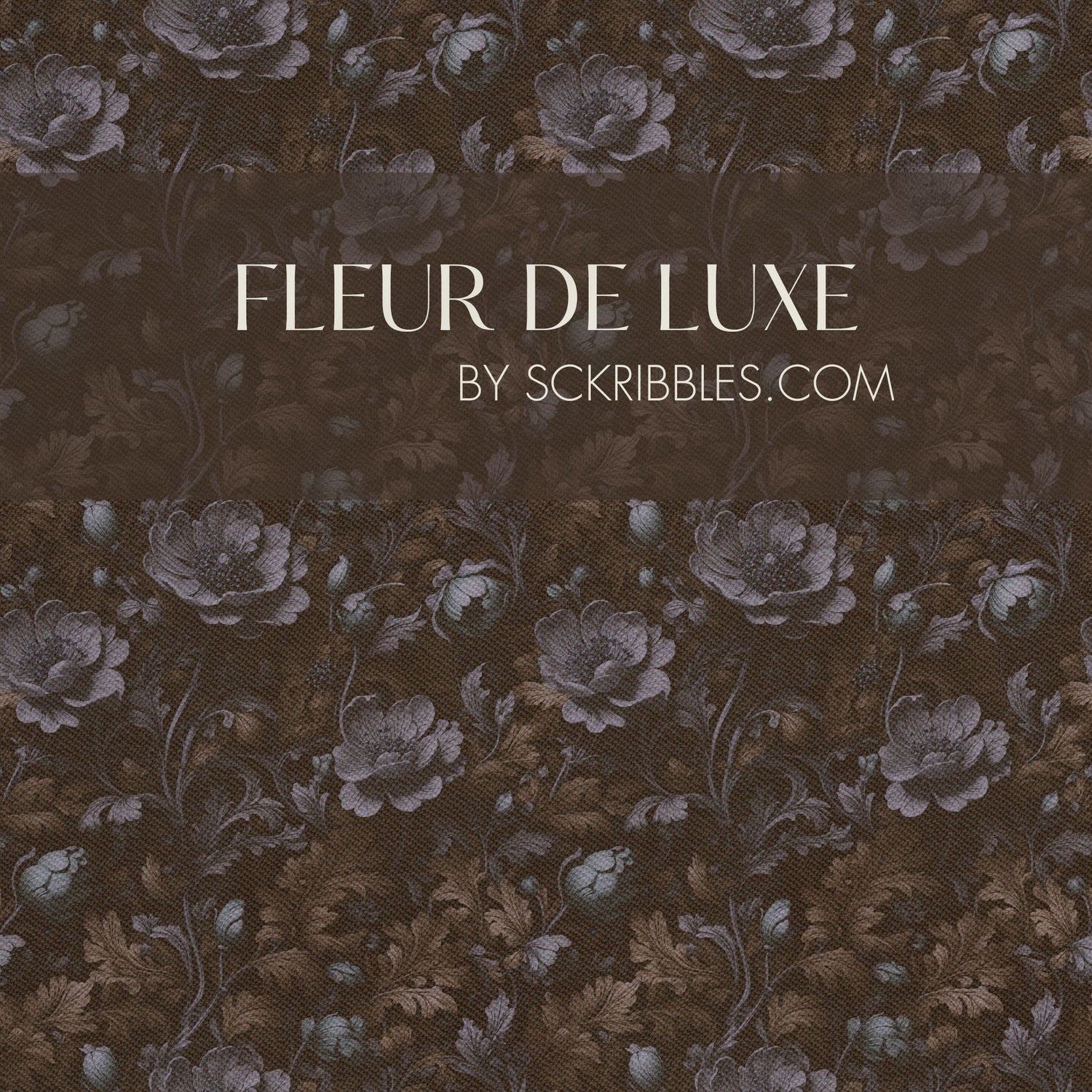Fleur de Luxe | Feminine Elegant Antique Dark Floral Wallpaper Wallpaper Sckribbles