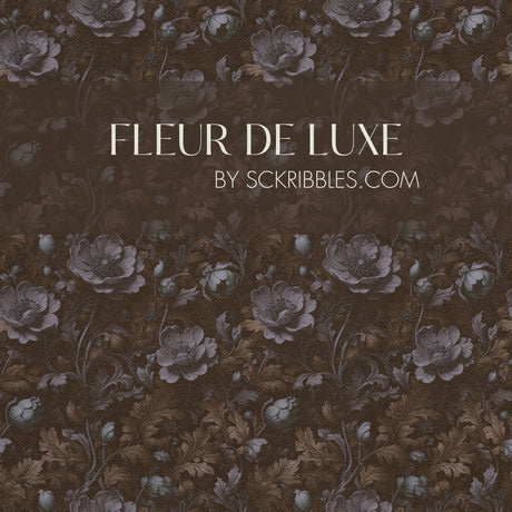 Fleur de Luxe | Feminine Elegant Antique Dark Floral Wallpaper Wallpaper Sckribbles