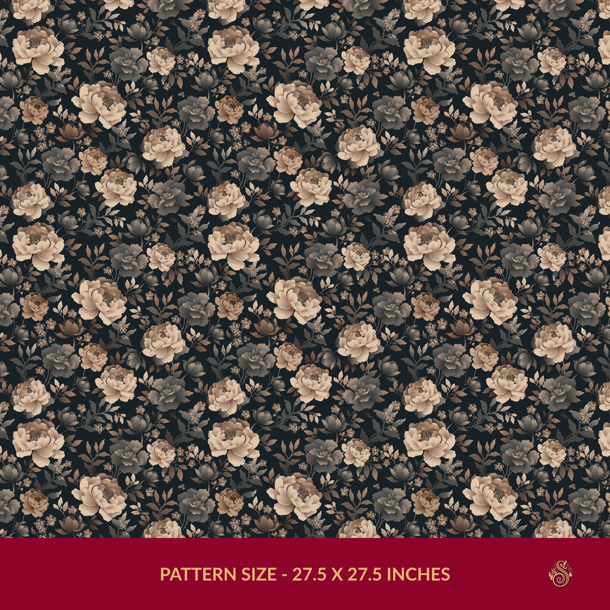 Moonlit Garden | Dark Academia Moody Floral Wallpaper Wallpaper Sckribbles