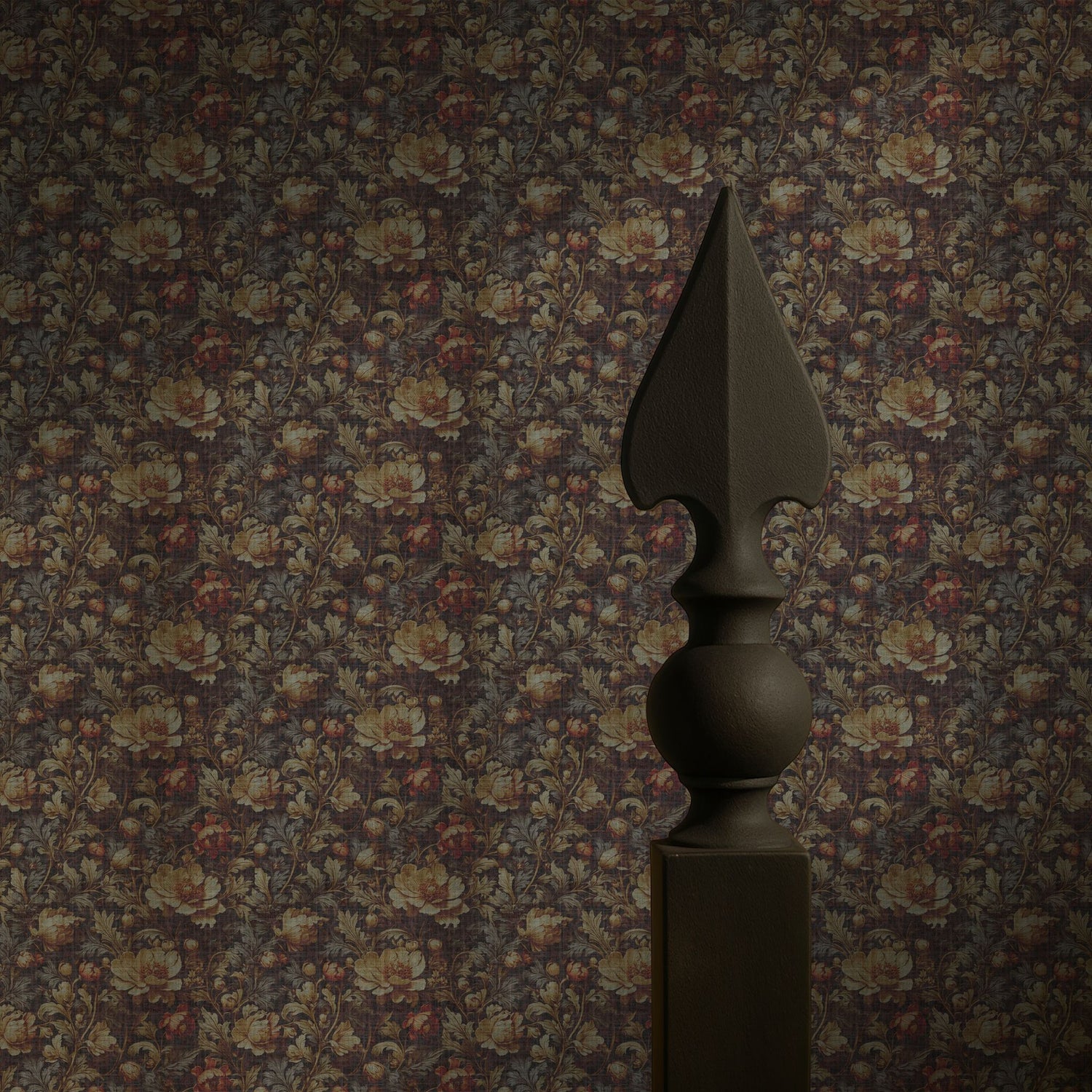 Veiled Vines | Dark Academia Moody Floral Botanical Wallpaper Wallpaper Sckribbles