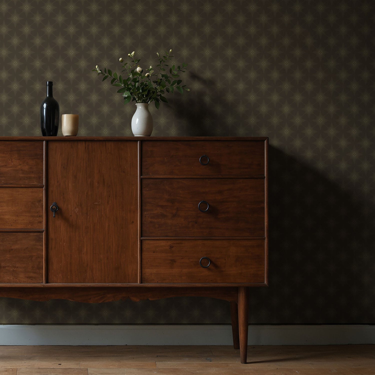 Astralis Royale | Elegant Moody Stars Art Deco Wallpaper Wallpaper Sckribbles